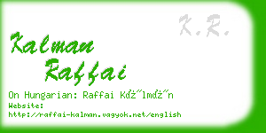 kalman raffai business card